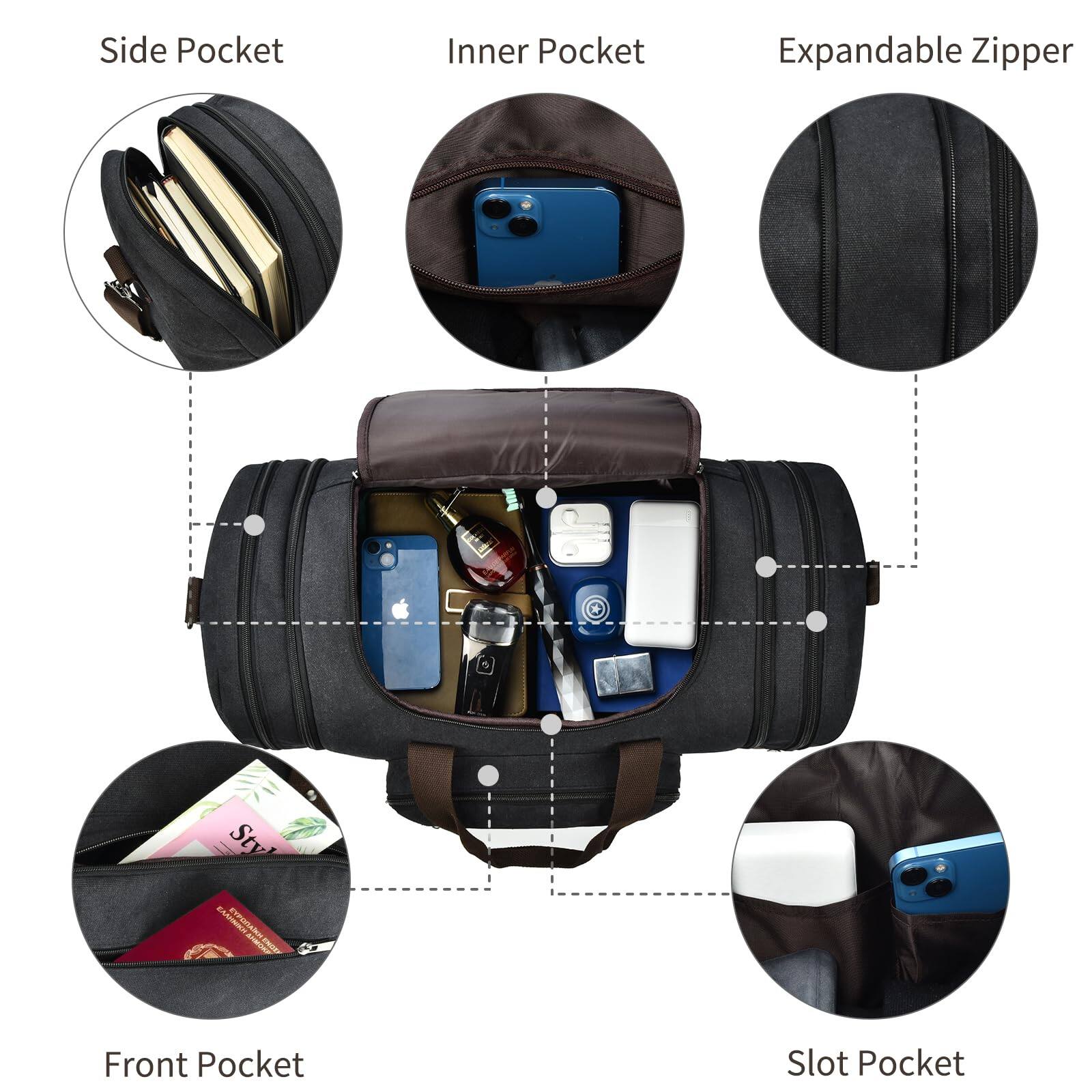 - Side Pocket
- Inner Pocket
- Expandable Zipper
- Front Pocket
- Slot Pocket