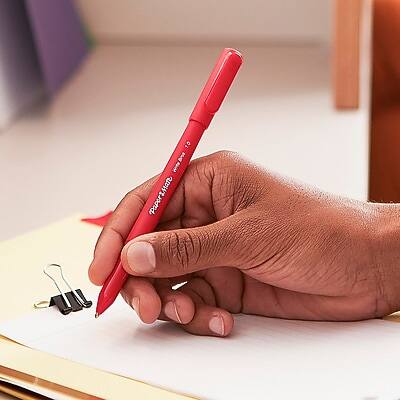 Alt View 5. Paper Mate -  Write Bros. Ballpoint Pen, Medium Point, 1 Dozen  - Red Ink.