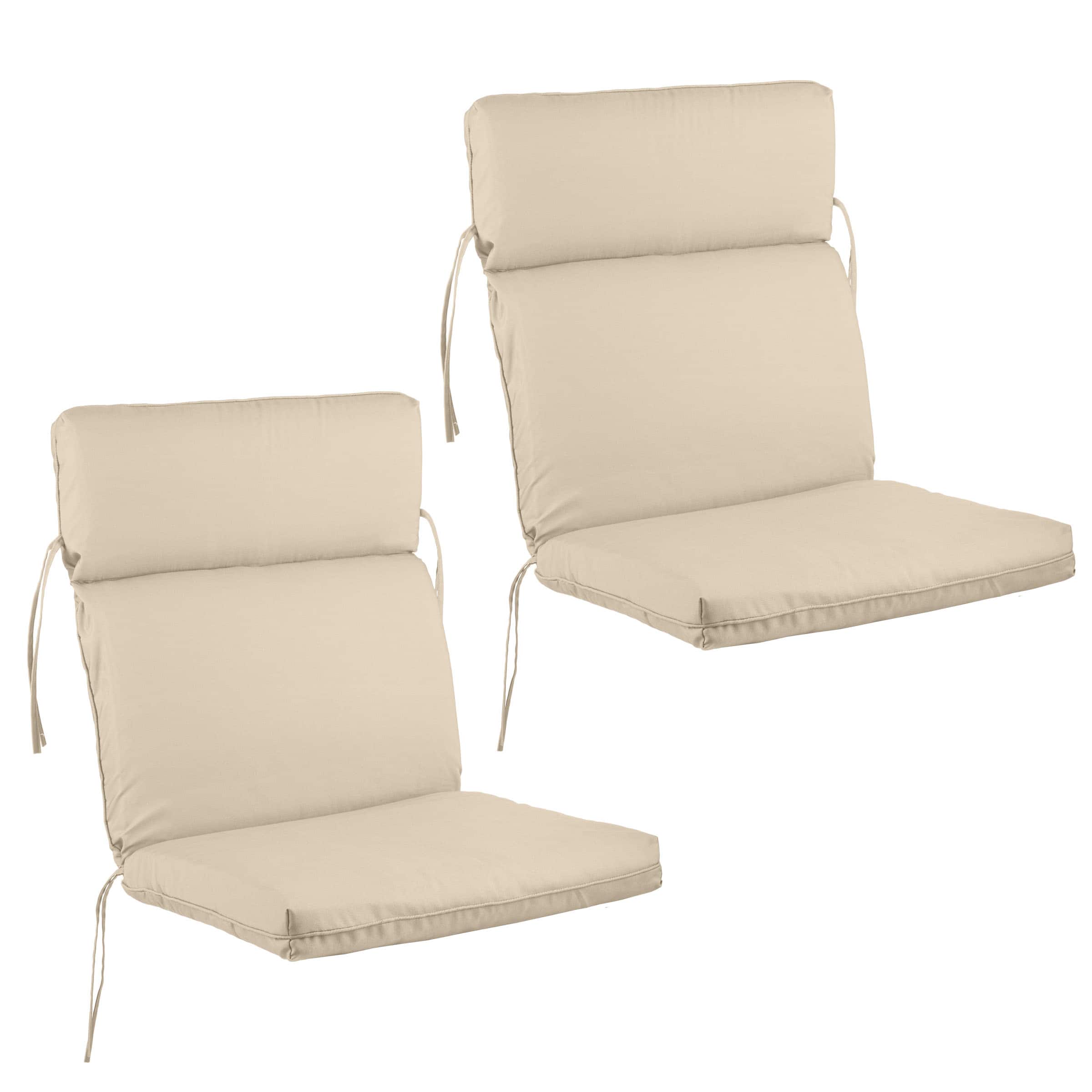 Lavish Home - Outdoor Chair Cushions Set of 2 - 45x21.5x3in High Back Outdoor Cushions for Patio Furniture, Rocking, or Adirondack - Tan price history on PriceWatchPro