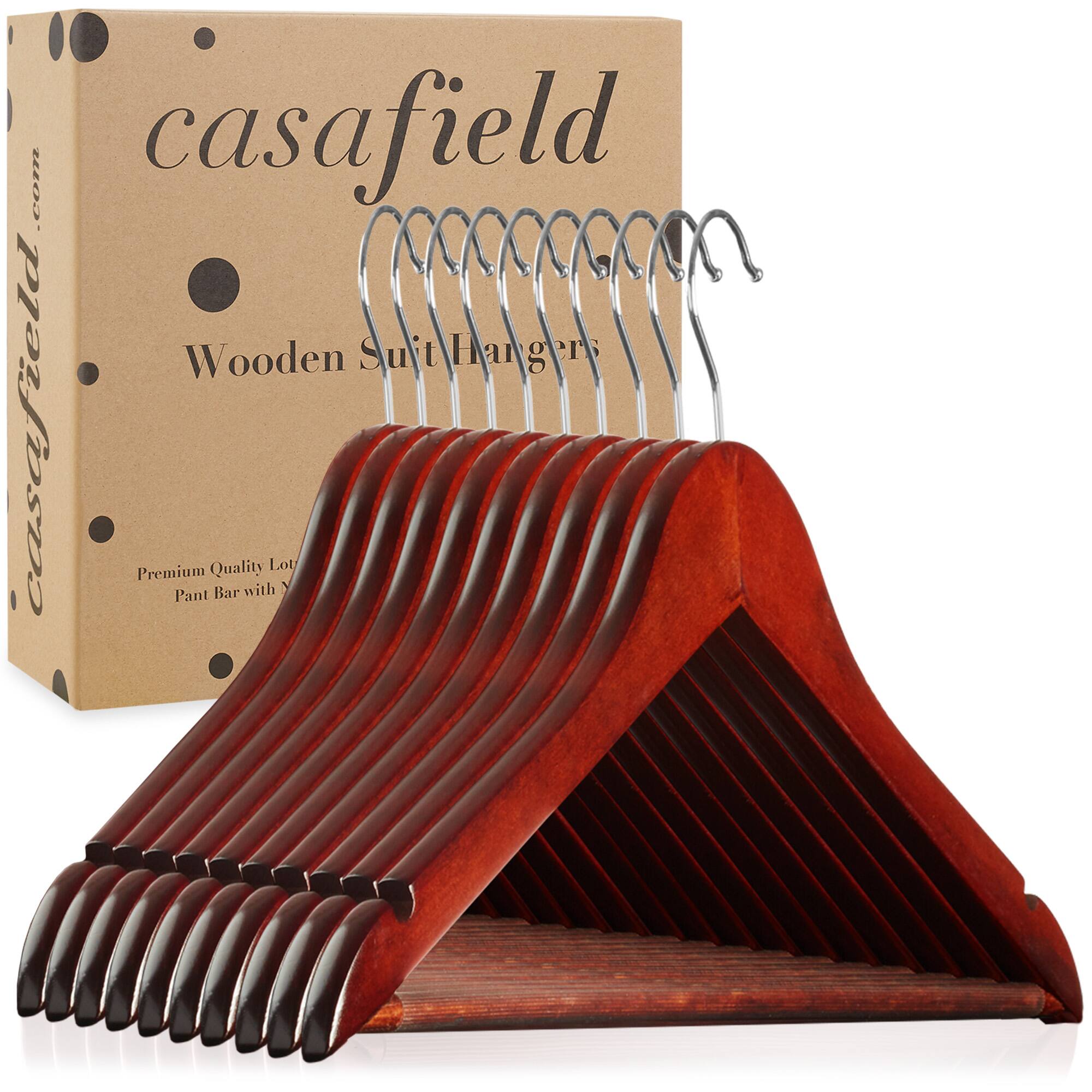 casafield Wooden Suit Hangers  
Premium Quality Lot  
Pant Bar with Metal
