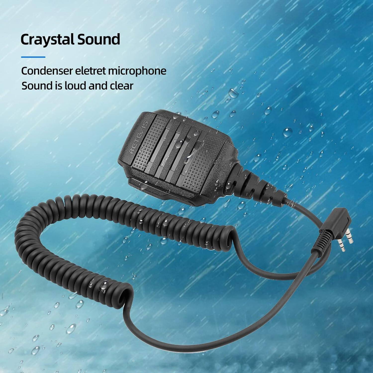 Craytal Sound  
Condenser eletric microphone  
Sound is loud and clear