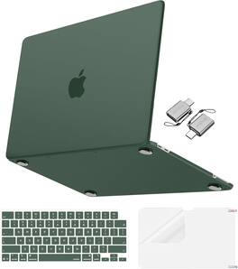 mosiso - Case for MacBook Neo 13 inch 2026 Model A3404, Fingerprints-Resistant Hard Shell&Keyboard Cover&Screen Film&Type C - Emerald Green