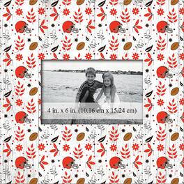 Fan Creations - Cleveland Browns 10'' x 10'' Floral Pattern Frame - Multicolor