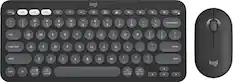 The text on the image is a description of the keys on a keyboard, with the Logitech keyboard being the focus. The keys are grouped by their functions, such as the number keys, arrow keys, and other special keys. The image shows the keyboard and mouse together, indicating that they are part of a computer setup.