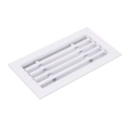 Unique Bargains - 8x4 Inch Linear Bar Air Vent Grille, Removable Aluminum Register Cover Diffuser for Ceiling or Sidewall HVAC - White