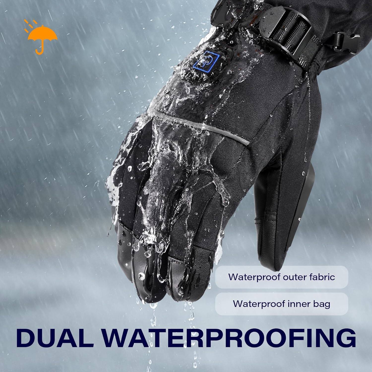 Waterproof outer fabric  
Waterproof inner bag  
DUAL WATERPROOFING