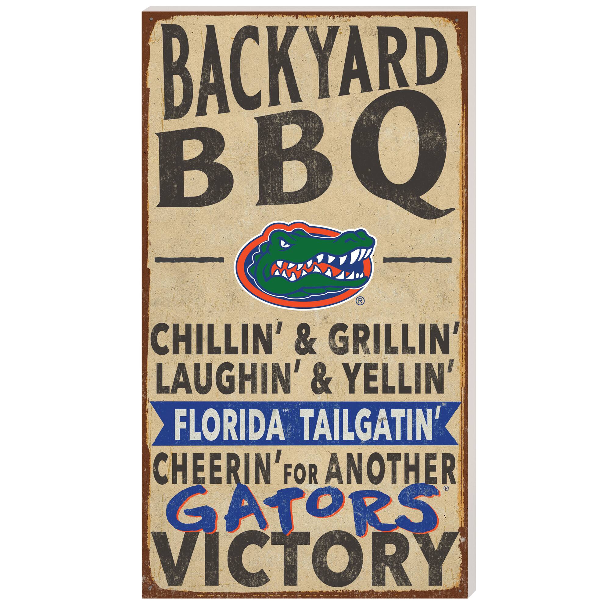 Florida Gators 11'' x 20'' Indoor/Outdoor BBQ Sign