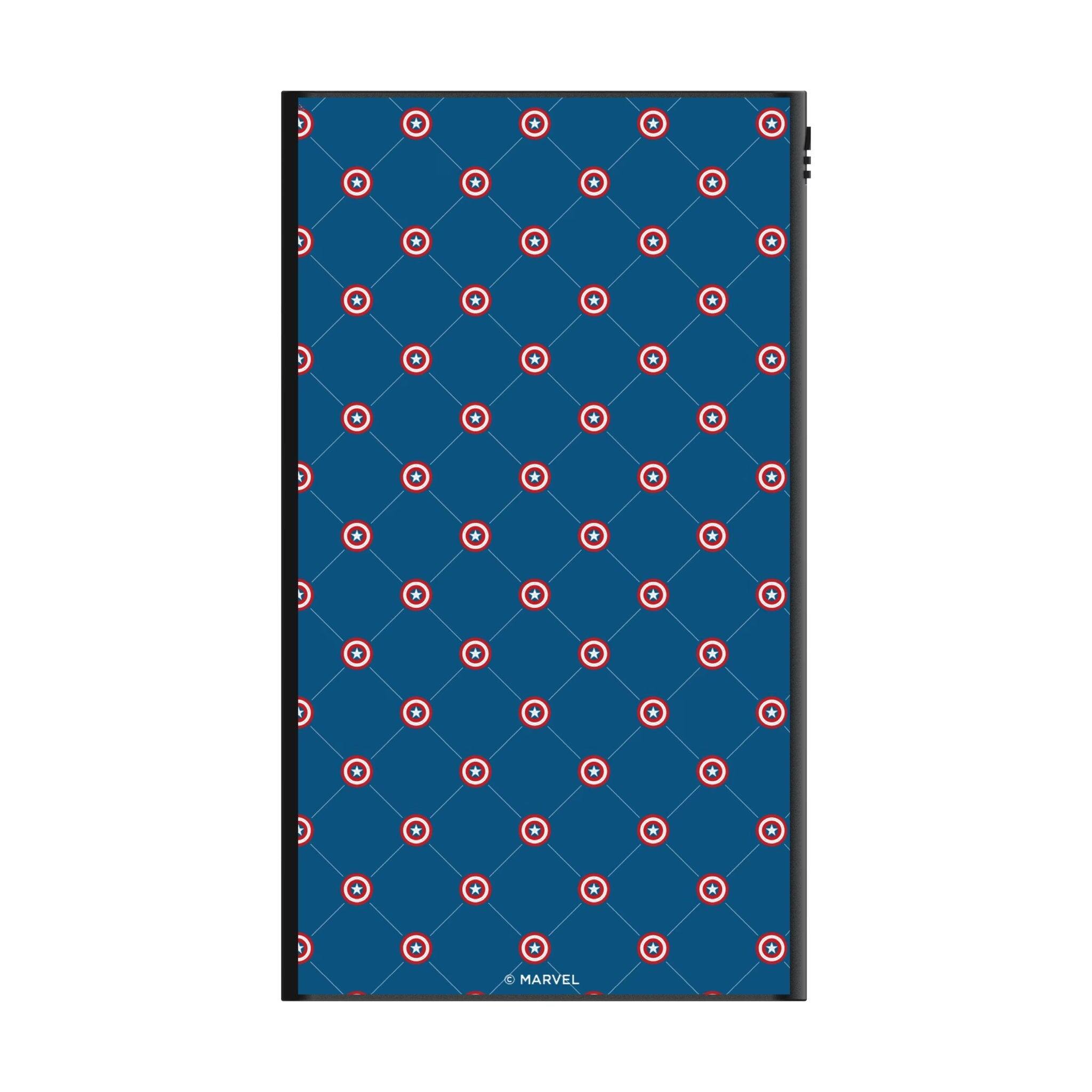 Angle. Keyscaper - Marvel Pattern 5000mAh Flat Powerbank - Captain America.