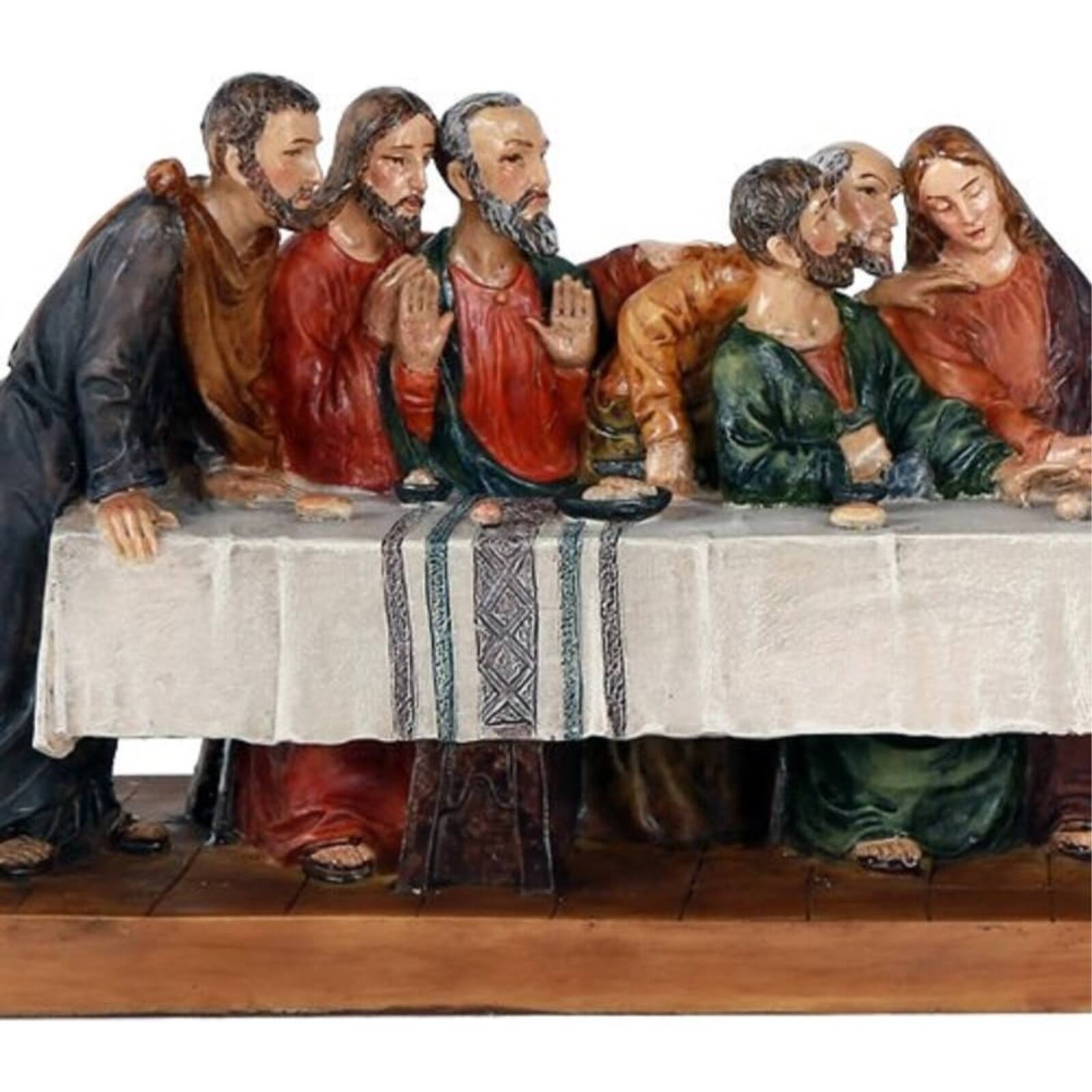 Left. Pacific Trading - The Last Supper Da Vinci Inspiration Tabeltop Figurine Decorative Gift 12 inch L.