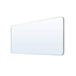 WELLFOR - 60 in. W x 28 in. H Rectangular Aluminum Framed Wall Bathroom Vanity Mirror Large Decorative Mirror - Brushed Nickel