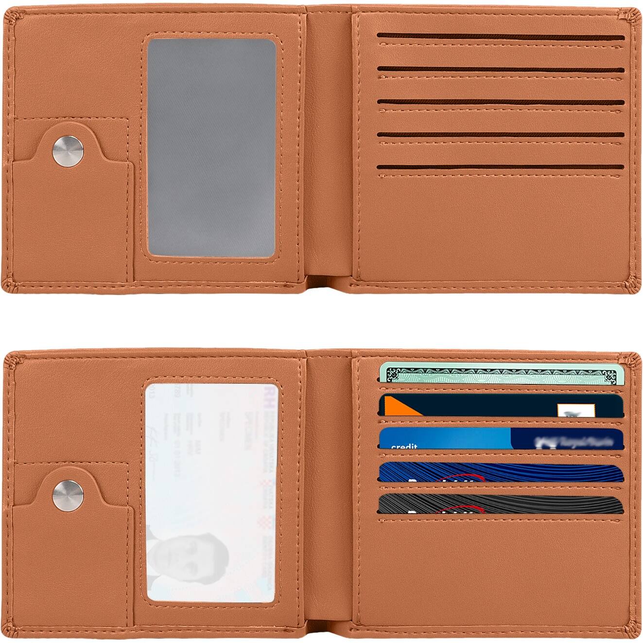 Alt View 15. SaharaCase - Genuine Leather Wallet Case for Apple AirTag - Brown.