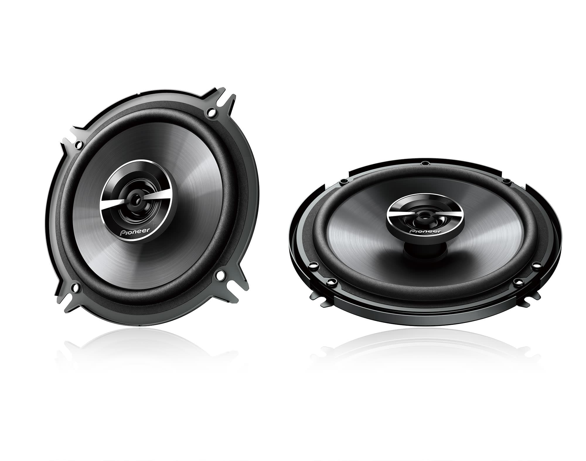 Front. Pioneer - 5 1/4" 2-way Coaxial Speakers (Pair) - Black.