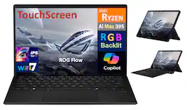 ASUS - ROG Flow 2-in-1 Laptop 13.4 WQXGA Display (AMD AMD Ryzen AI MAX+ 395, 128GB LPDDR5X, 1TB SSD, Win 11 Pro) - Off Black