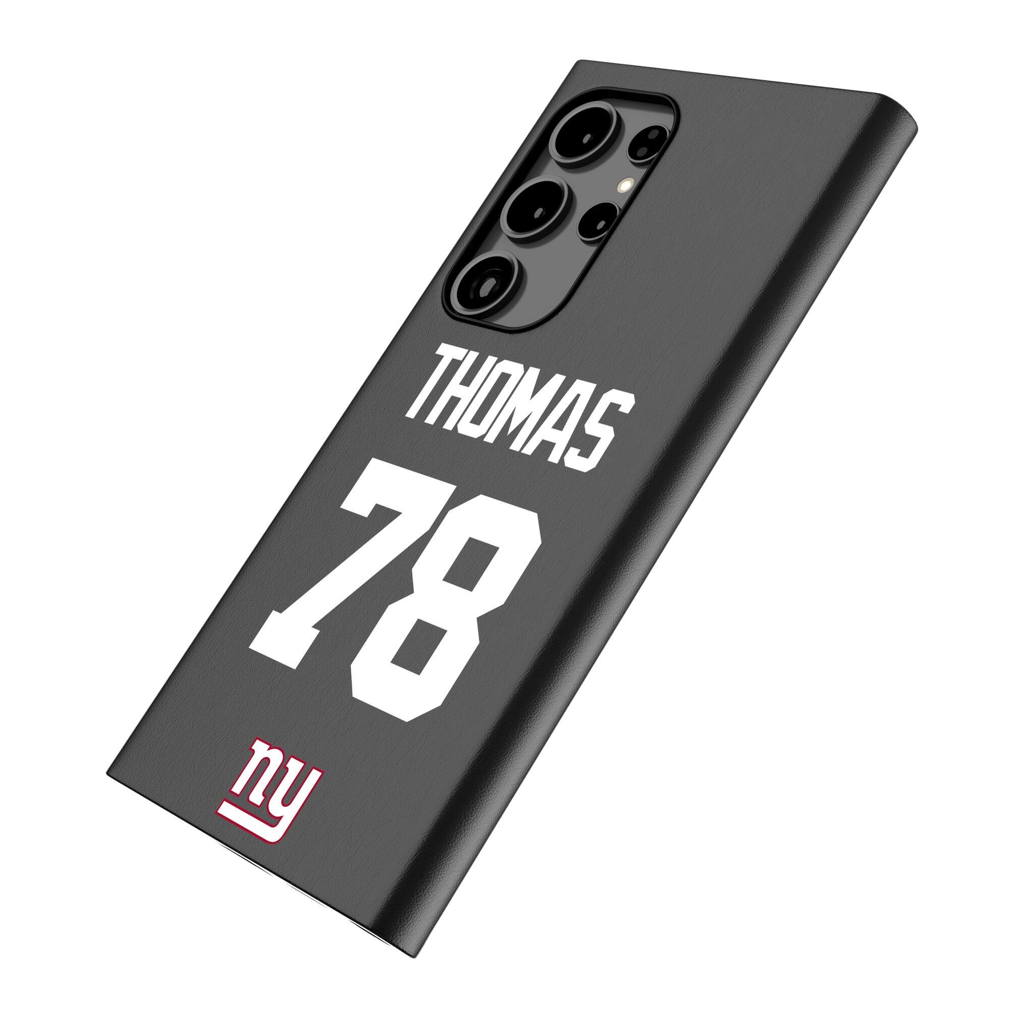 Alt View 1. Keyscaper - Andrew Thomas Black New York Giants Galaxy Magnetic Bump Case - S25 Ultra - Black.