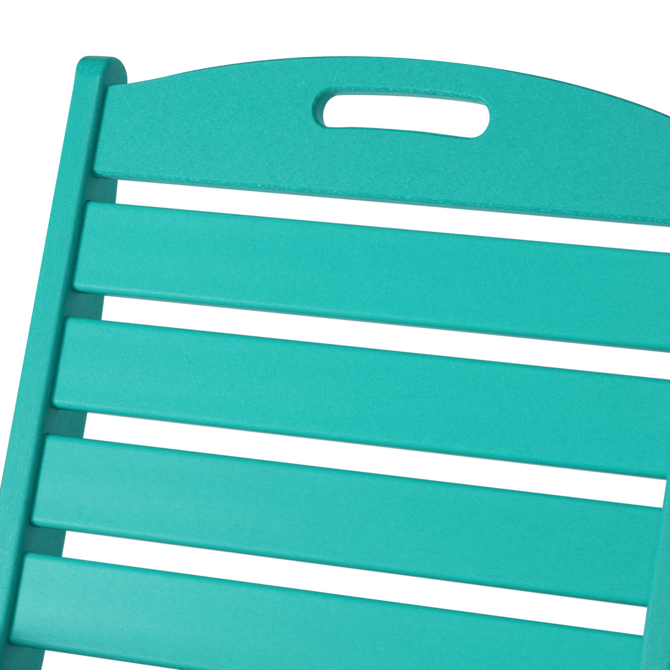 Alt View 3. WestinTrends - WestinTrends Azura HDPE Adjustable Highback Folding Outdoor Patio Dining Chairs Set of 2 - Turquoise.