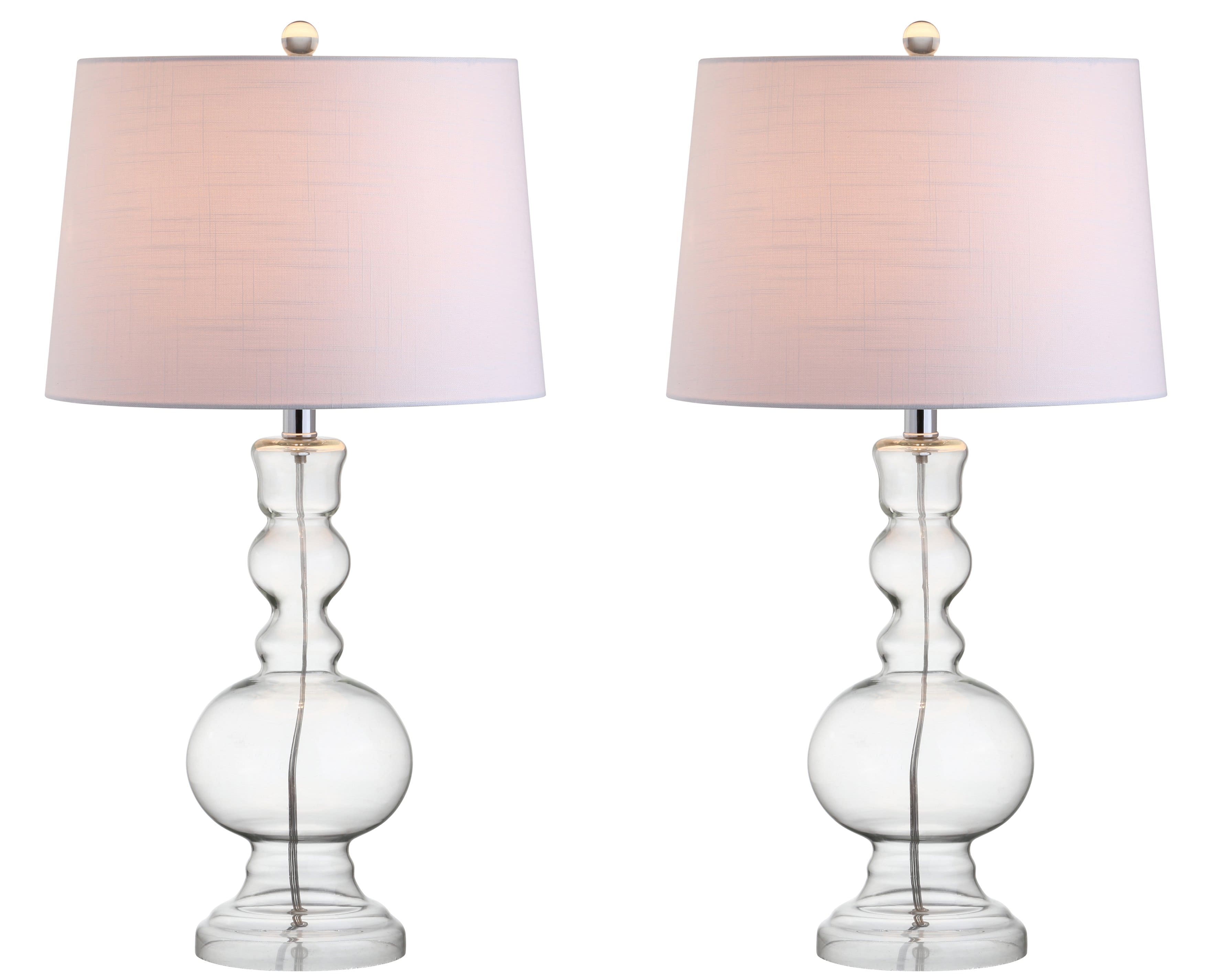 Jonathan Y - Genie 28.5" Glass LED Table Lamp, (Set of 2) - Clear