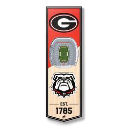 YouTheFan - Georgia Bulldogs 6'' x 19'' 3D StadiumView Banner - Multicolor