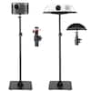 Front. VEVOR - Projector Stand, Projector Floor Stand with Adjustable Height 30.3 to 63.4 inch, 360° Horizontal Rotation Projectors - Black.