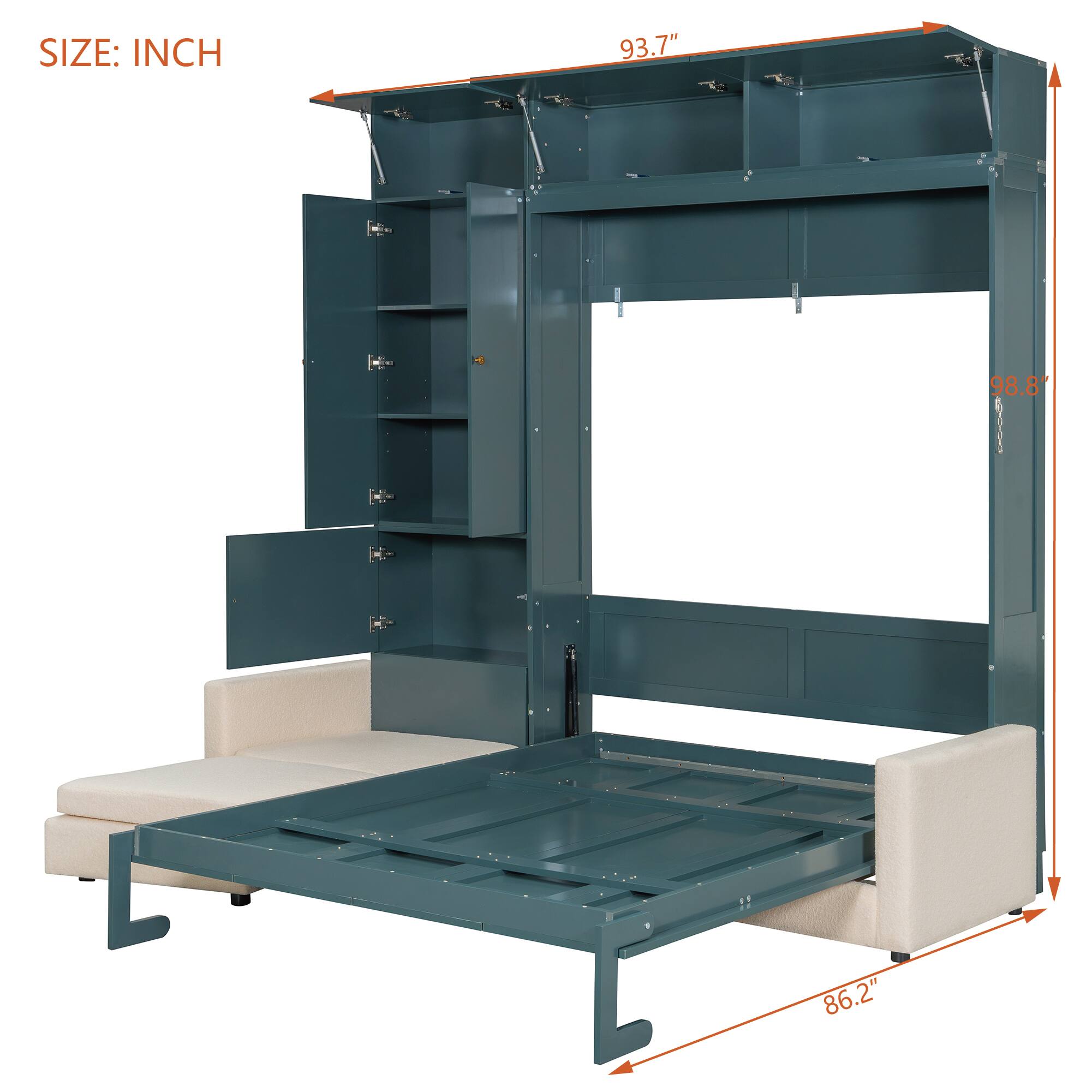 SIZE: INCH  
93.7"  
98.8"  
86.2"