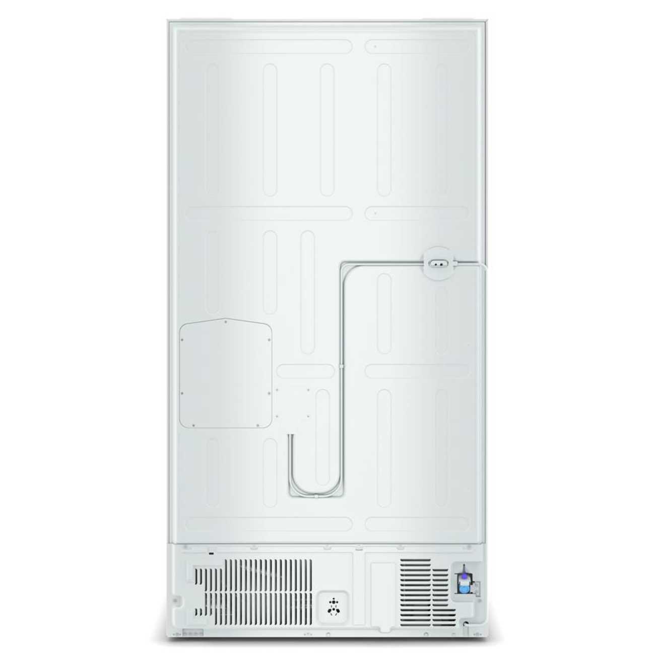 Back. Whirlpool - 36 in. Wide 24 cu. ft. 3-Door French Door Counter Depth Refrigerator - White.