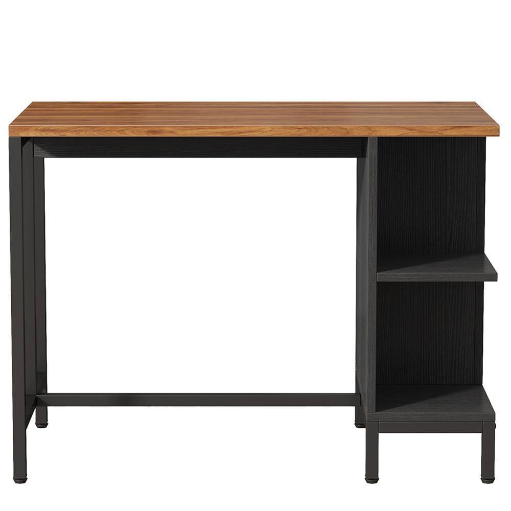 Left. Kadyn - Kadyn 43" Kitchen Island Kitchen Counter Table with 5 Open Shelves,Brown - Brown.