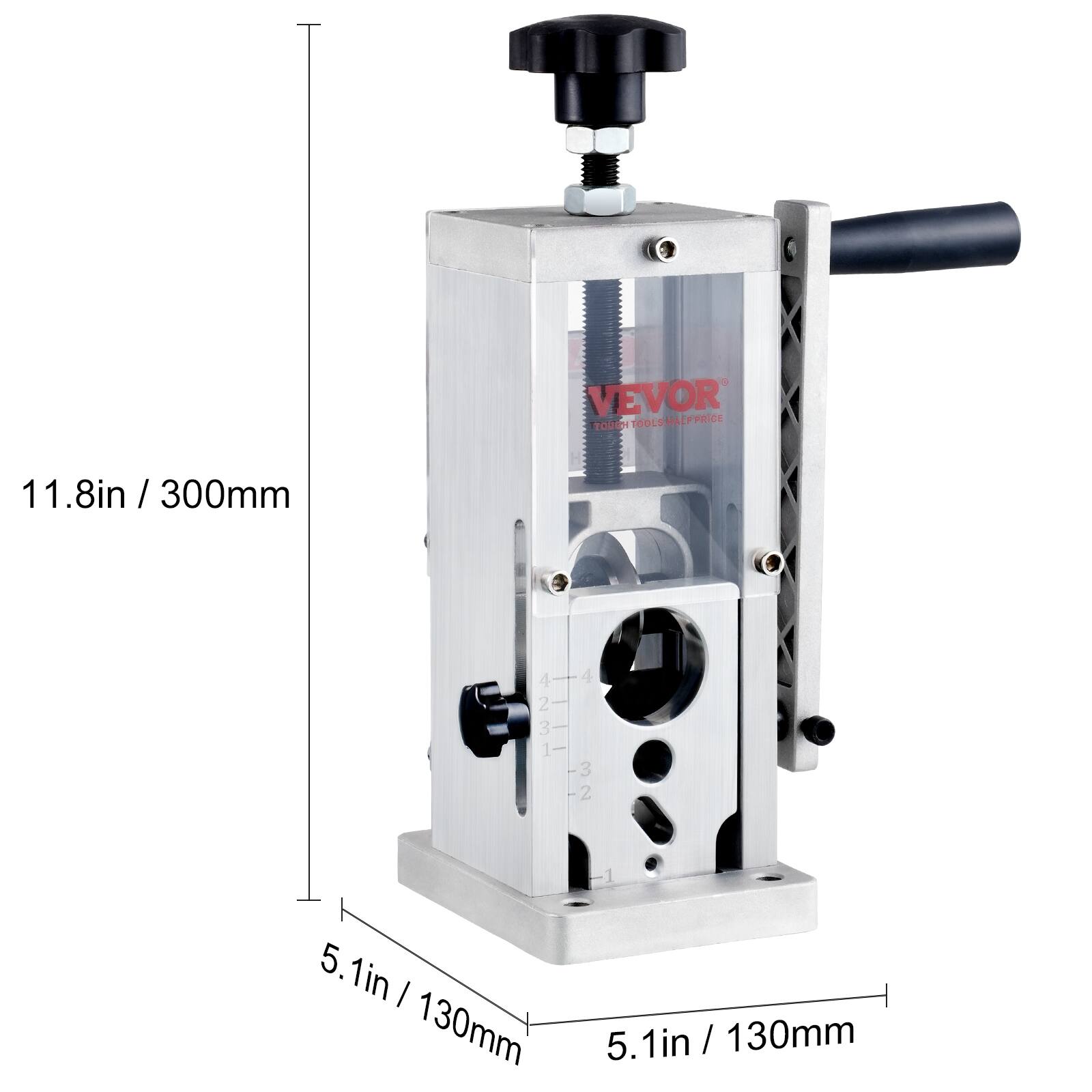 VEVOR TOOLS MA FPRICE TOUCH 11.8in / 300mm / 4 2 3 1 - 4 3 2 1 5.1in 5.1in 5.1in 5.1in 130mm 130mm 130mm