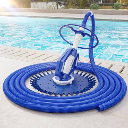 Alt View 3. Winado - Pool Vacuum Cleaner Automatic Sweeper Swimming Pool Creepy Crawler Vacuum with 33FT Hoses for In/Outdoor Swimming Pool - Blue.