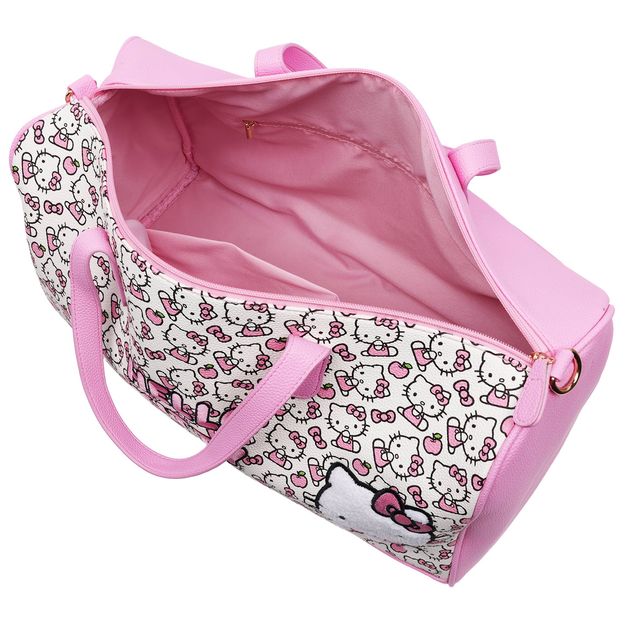 Alt View 3. Ful - Sanrio Hello Kitty Pink & White Weekender Duffel Bag - RED.