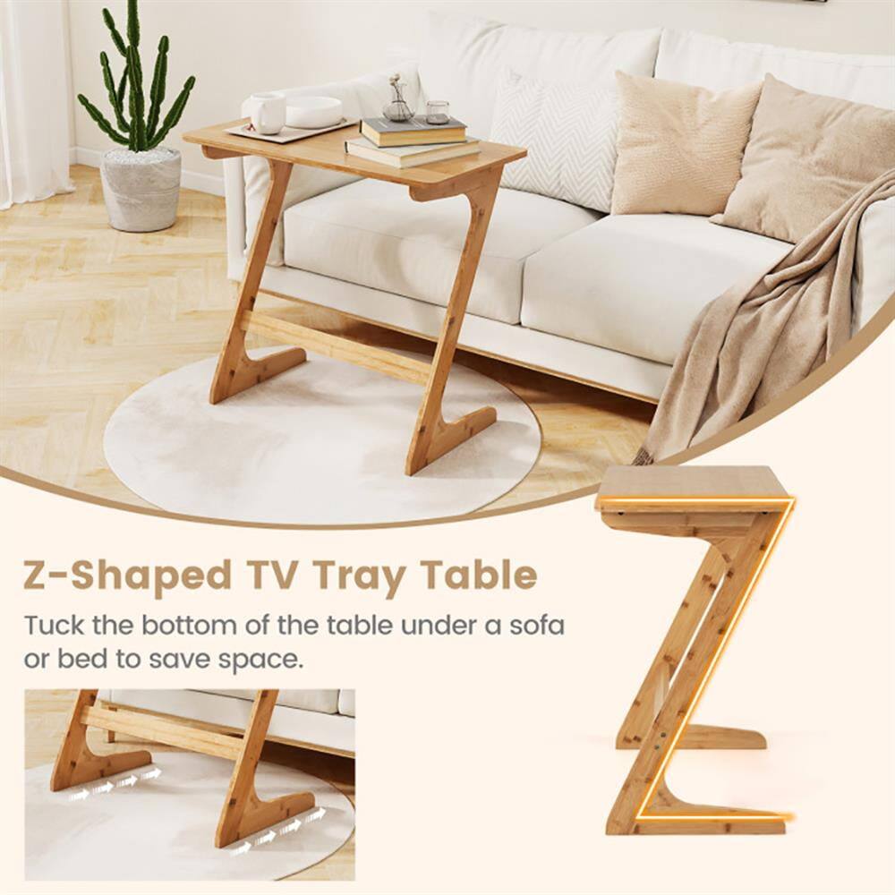 Z-Shaped TV Tray Table  
Tuck the bottom of the table under a sofa or bed to save space.
