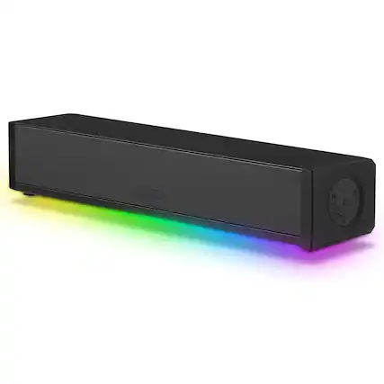 Front. TECH SAFARI - 2 1 Computer Speakers For Desktop Pc 5 3 Sound Bar With Hifi 7 Rgb Light Modes Dc Laptop 3 Aux in usb Conn - Default.