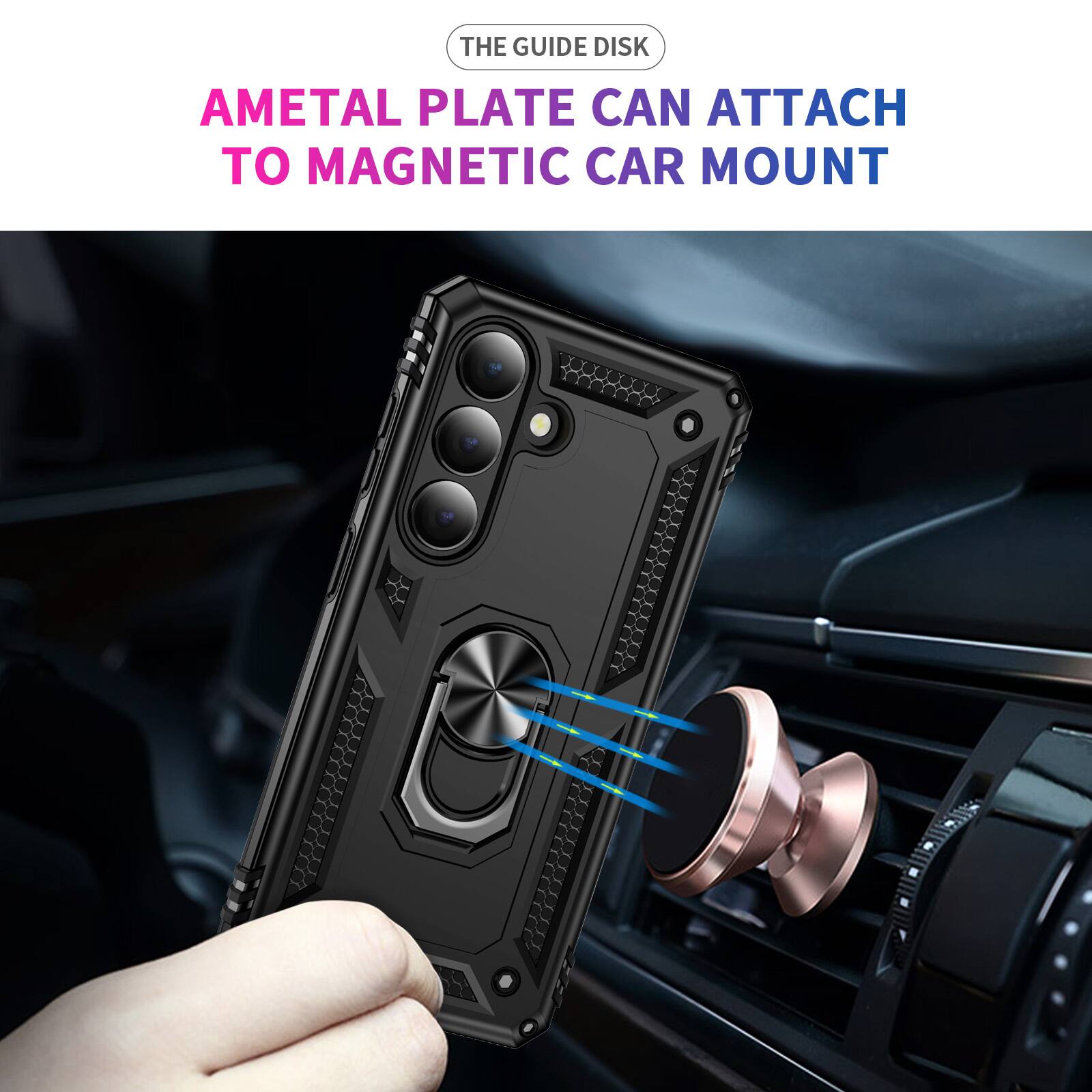 THE GUIDE DISK  
AMETAL PLATE CAN ATTACH TO MAGNETIC CAR MOUNT