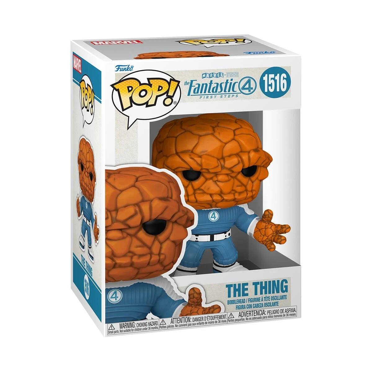 Sure, here is the corrected and grouped text from the image:

---

**Funko POP!**

**MARVEL STUDIOS**

**The Fantastic 4**

**FIRST STEPS**

**1516**

**THE THING**

**BOBBLEHEAD / FIGURINE À TÊTE OSCILLANTE**

**FIGURA CON CABEZA OSCILANTE**

**ADVERTENCIA: PELIGRO DE ASFIXIA**

**ATTENTION: DANGER TOUFFEMENT**

**WARNING: CHOKING HAZARD**

**Small parts. Not for children under 3 years.**

**Pequeñas piezas. No es adecuado para niños menores de 3 años.**

**Peu de pièces. Ne convient pas aux enfants de moins de 3 ans.**

**Peu de pièces. Ne convient pas aux enfants de moins de 3 ans.**

**Peu de pièces. Ne convient pas aux enfants de moins de 3 ans.**

**Peu de pièces. Ne convient pas aux enfants de moins de 3 ans.**

**Peu de pièces. Ne convient pas aux enfants de moins de 3 ans.**

**Peu de pièces. Ne convient pas aux enfants de moins de 3 ans.**

**Peu de pièces. Ne convient pas aux enfants de moins de 3 ans.**

**Peu de pièces. Ne convient pas aux enfants de moins de 3 ans.**

**Peu de pièces. Ne convient pas aux enfants de moins de 3 ans.**

**Peu de pièces. Ne convient pas aux enfants de moins de 3 ans.**

**Peu de pièces. Ne convient pas aux enfants de moins de 3 ans.**

**Peu de pièces. Ne convient pas aux enfants de moins de 3 ans.**

**Peu de pièces. Ne convient pas aux enfants de moins de 3 ans.**

**Peu de pièces. Ne convient pas aux enfants de moins de 3 ans.**

**Peu de pièces. Ne convient pas aux enfants de moins de 3 ans.**

**Peu de pièces. Ne convient pas aux enfants de moins de 3 ans.**

**Peu de pièces. Ne convient pas aux enfants de moins de 3 ans.**

**Peu de pièces. Ne
