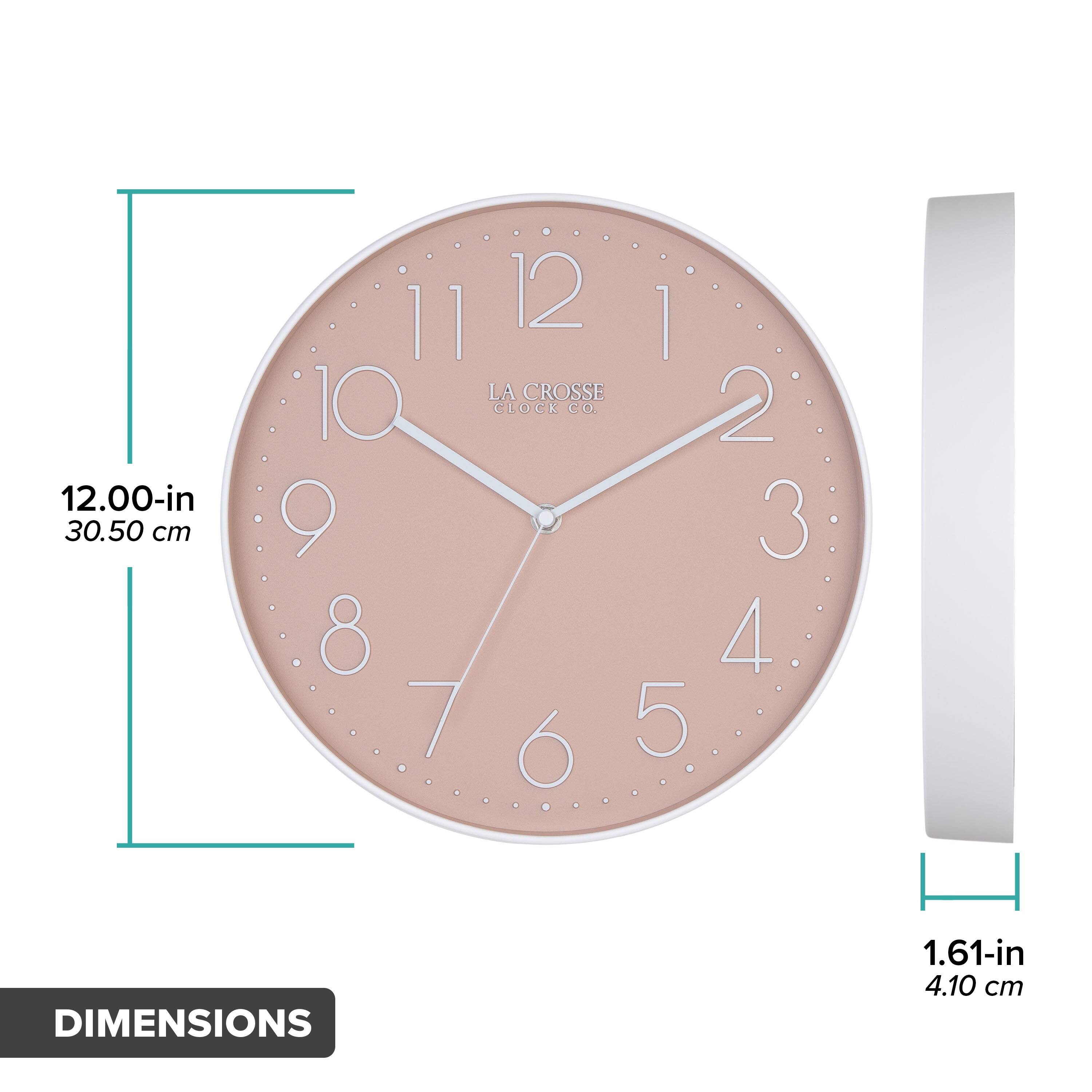 12.00-in  
30.50 cm  
11 12  
I LA CROSSE 10 CLOCK CO.  
2 9 3 8 4 7 6 5  
DIMENSIONS  
1.61-in  
4.10 cm