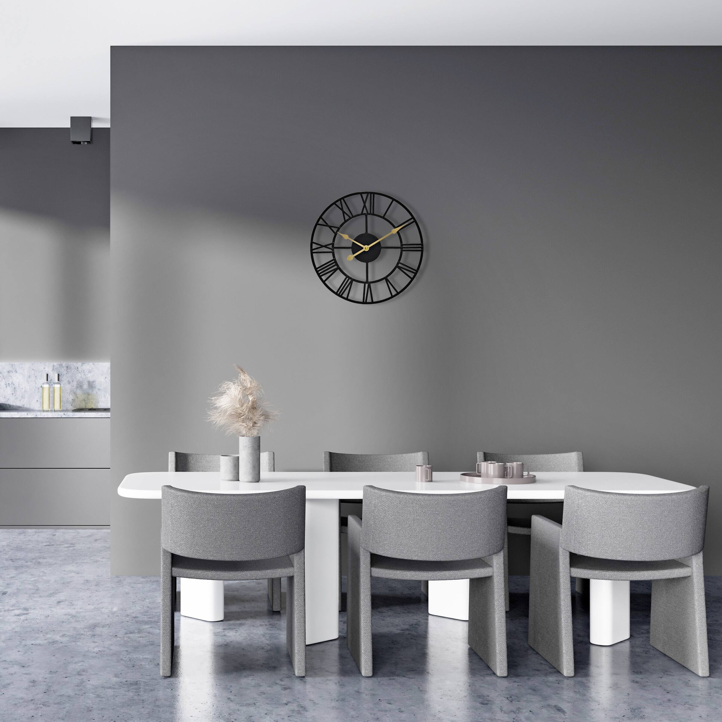 Alt View 2. Sorbus - Sorbus Large Wall Clock for Living Room – 12-Inch Wall Clock – Metal Wall Art – Analog Wall Clock - Black.