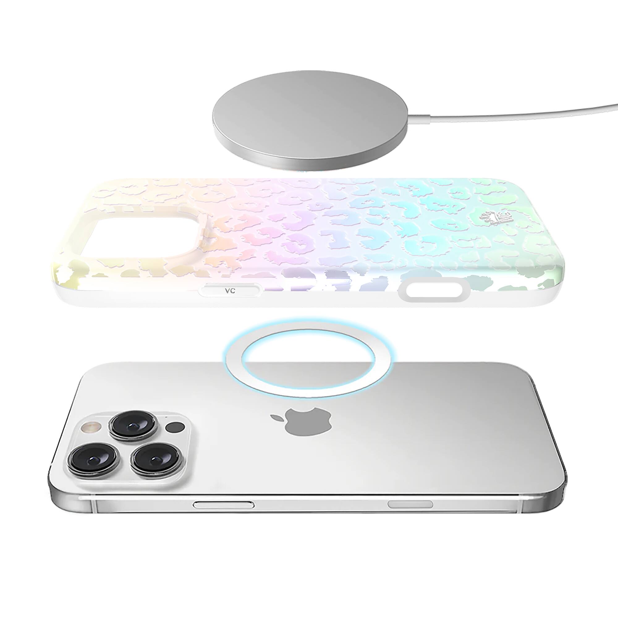 Alt View 2. VELVET CAVIAR - Magsafe Case for Apple iPhone 16 Pro Max - White Opal Leopard.