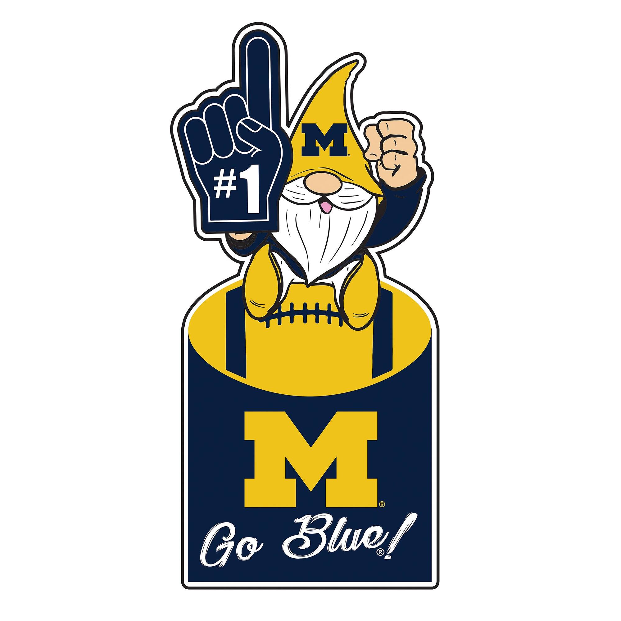 Michigan Wolverines 30" Metal Gnome 3-in-1 Outdoor Yard Sign