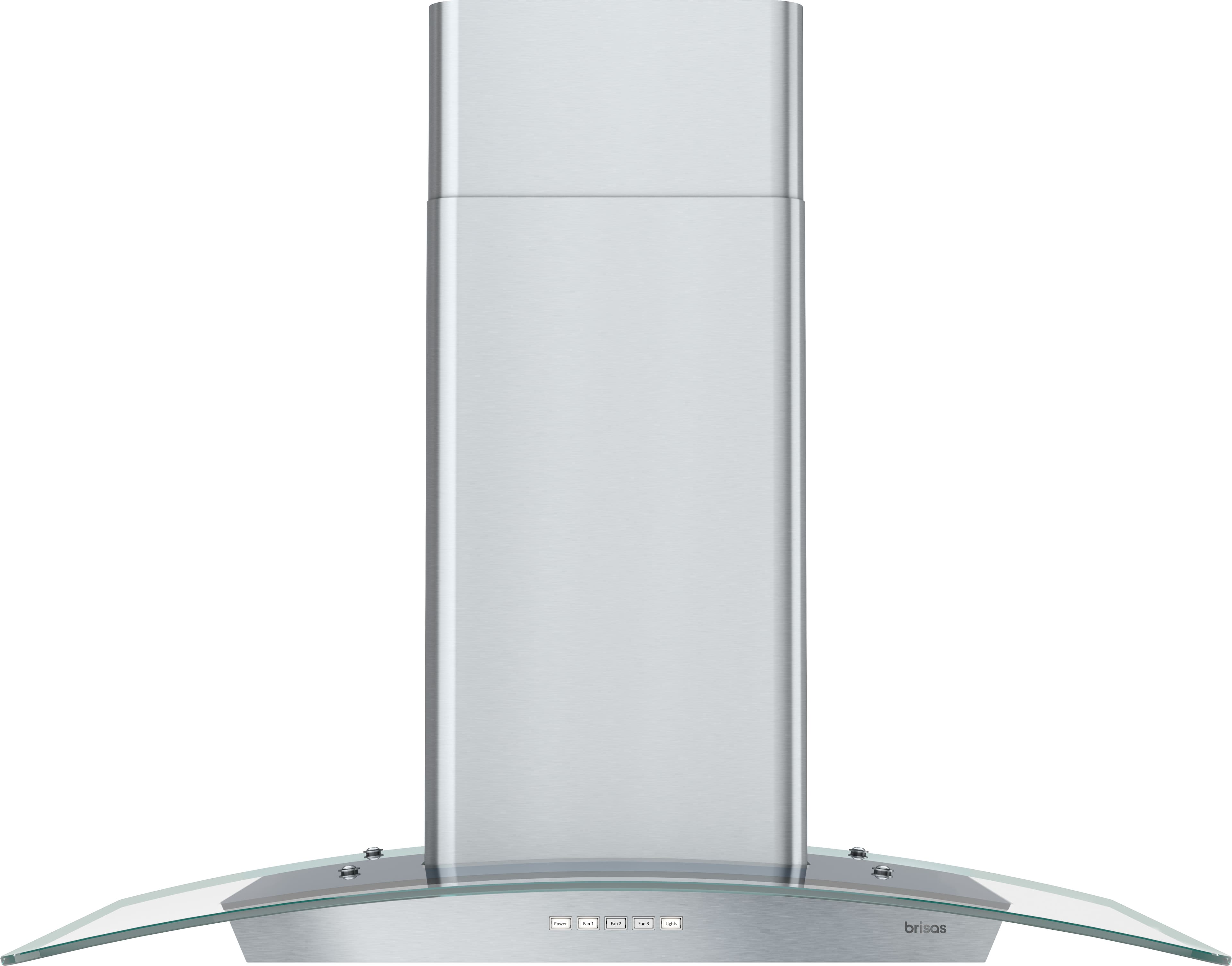 Zephyr - 30 inches - Convertible - Wall Range Hood - Stainless Steel/Glass - Front_Zoom