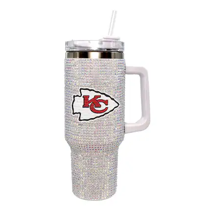 Front. The Memory Company - Kansas City Chiefs 40oz. Bling Colossal Tumbler - Multicolor.