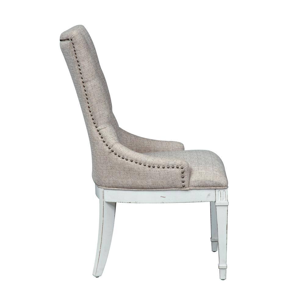 Alt View 3. Liberty Furniture Industries - Abbey Park Hostess Chair-Set of 2 in Antique White - White.