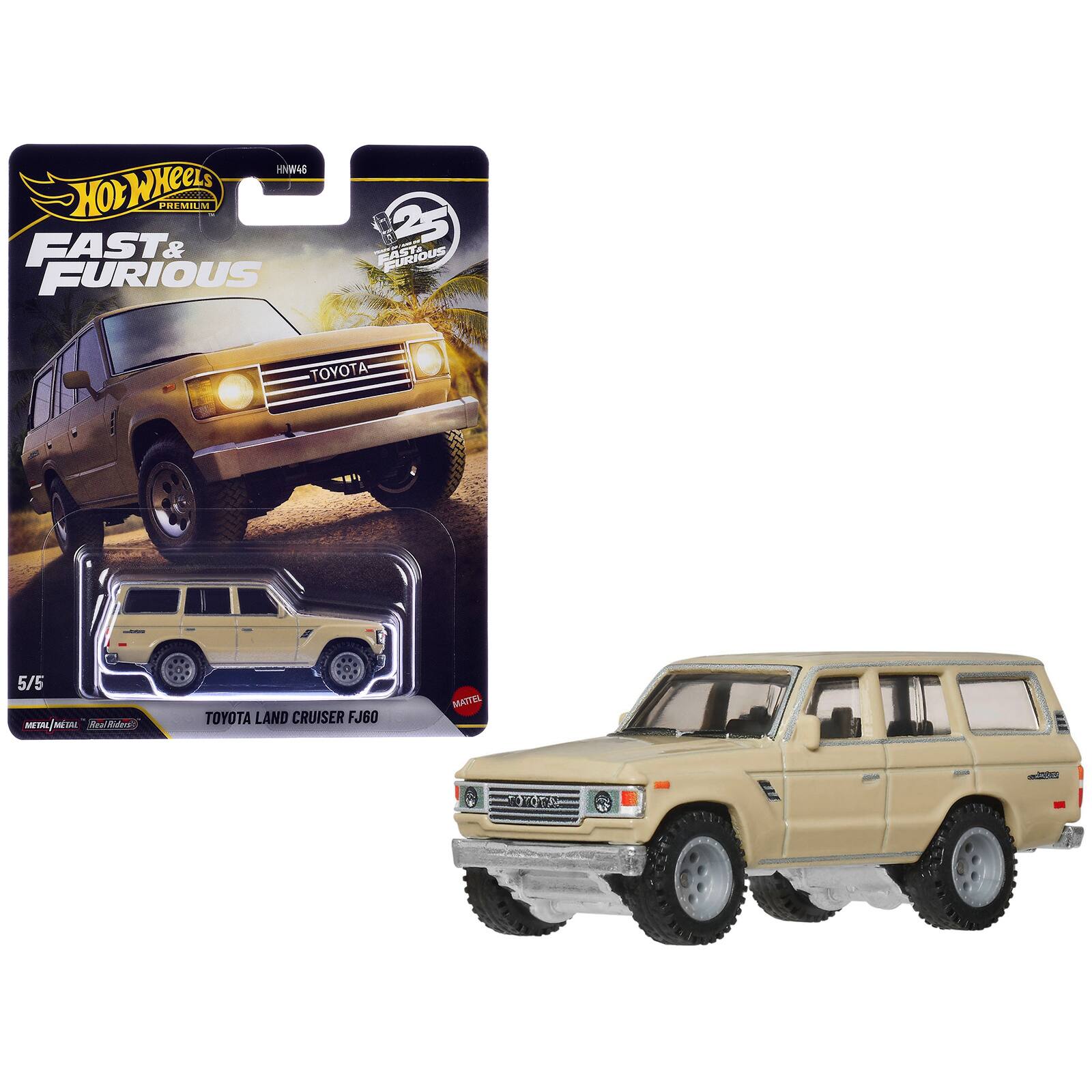 Toyota Land Cruiser FJ60 Tan "Hobbs & Shaw" (2019) Movie "Fast & Furious" Series Diecast Model Car by Hot Wheels