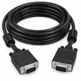 Sanoxy - 25ft SVGA HD15 M/M Monitor Cable with Ferrites - Black