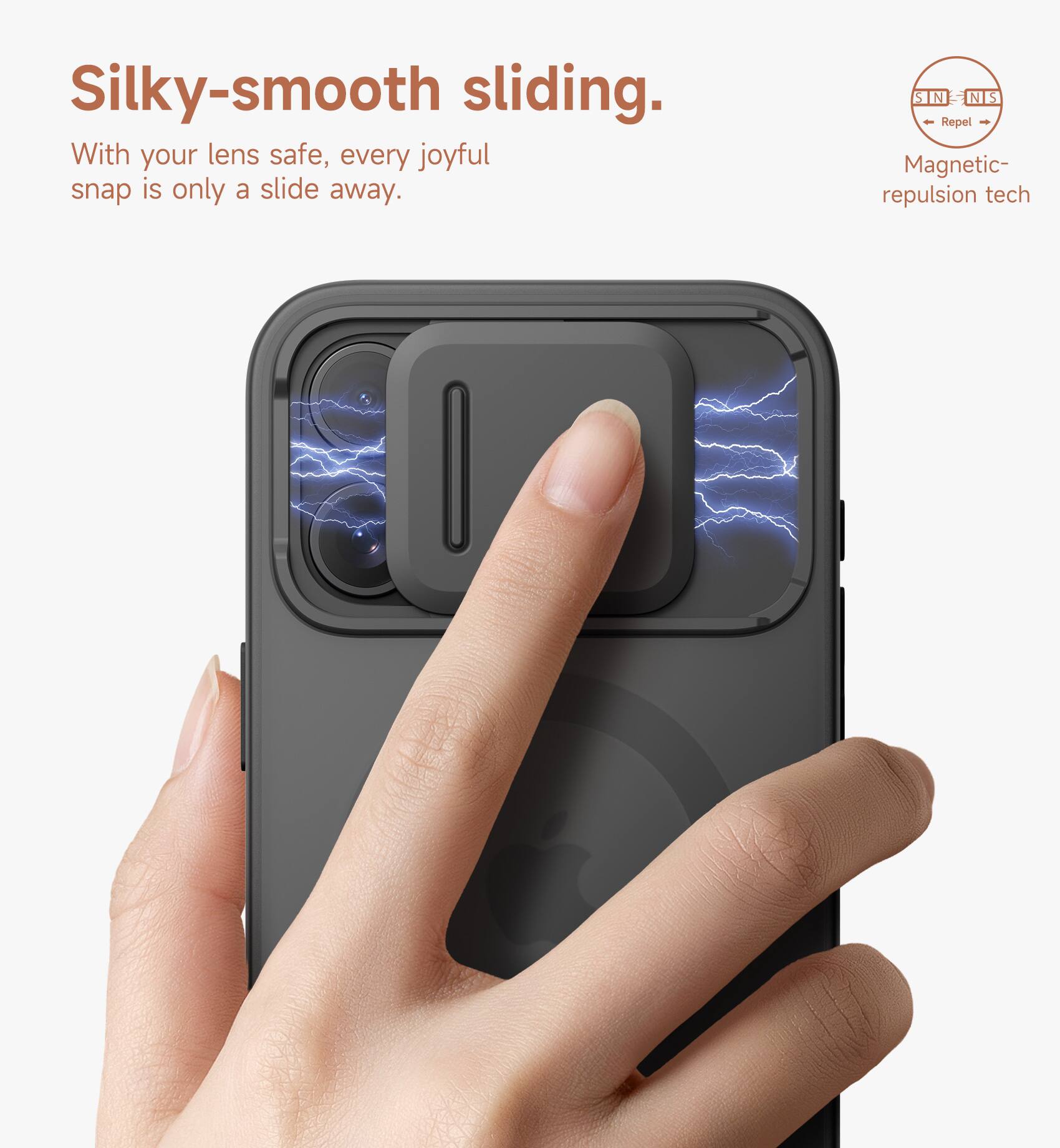 Silky-smooth sliding.  
With your lens safe, every joyful snap is only a slide away.  
STN NIS Repel - Magnetic repulsion tech