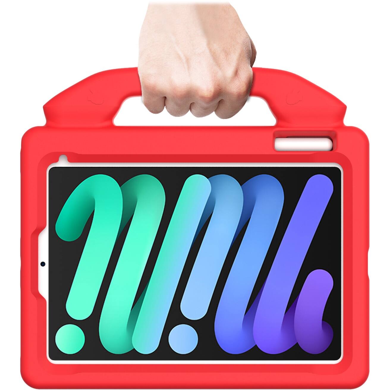 Alt View 12. SaharaCase - YES! Series KidProof Case for Apple iPad mini (A17 Pro) and Apple iPad mini (6th Generation 2021) - Red.