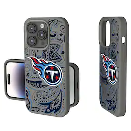 Keyscaper - NFL - Tennessee Titans Paisley iPhone Soft Touch Case - 15 - Gray