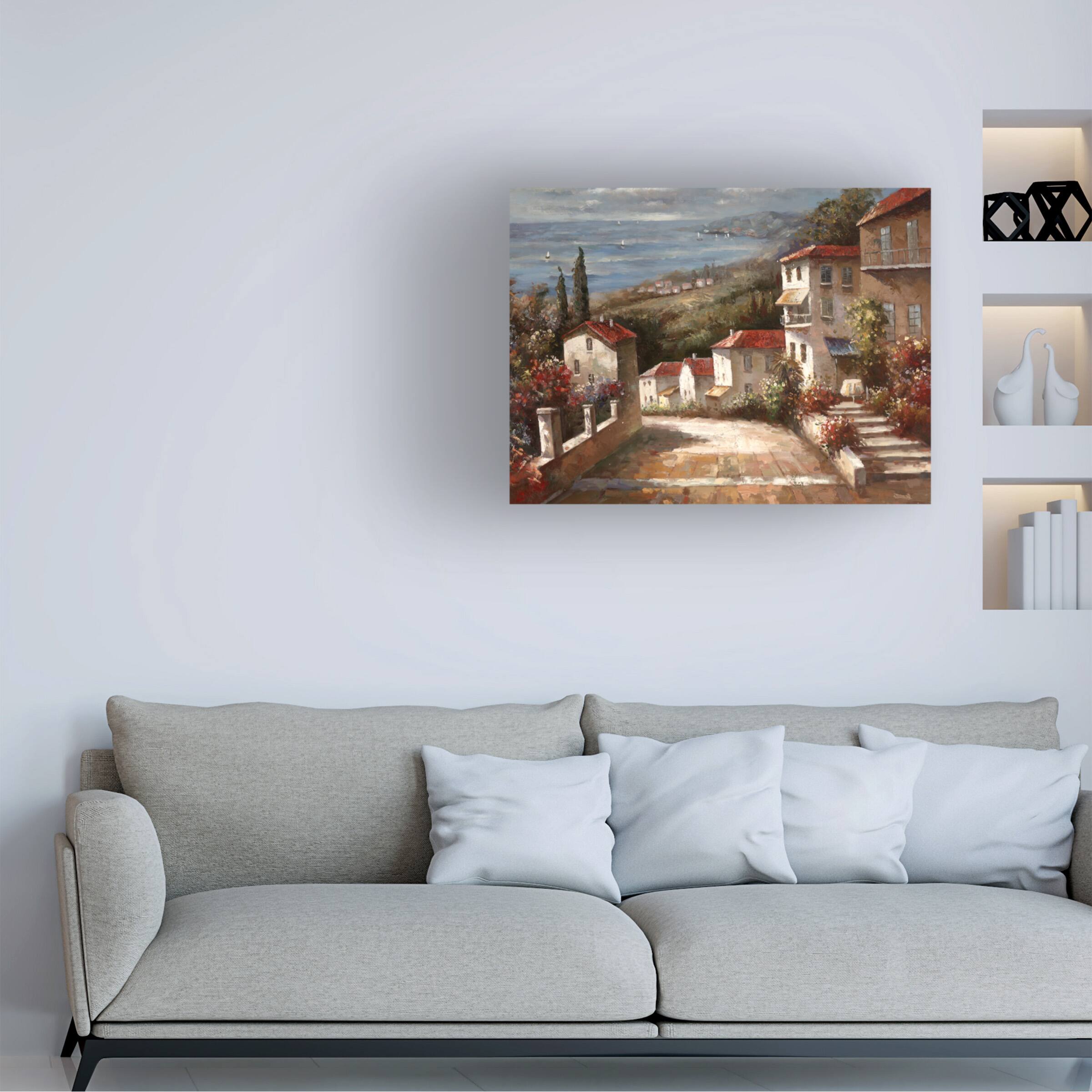 Left. Trademark Fine Art - Joval Home in Tuscany Canvas Art - Multicolor.