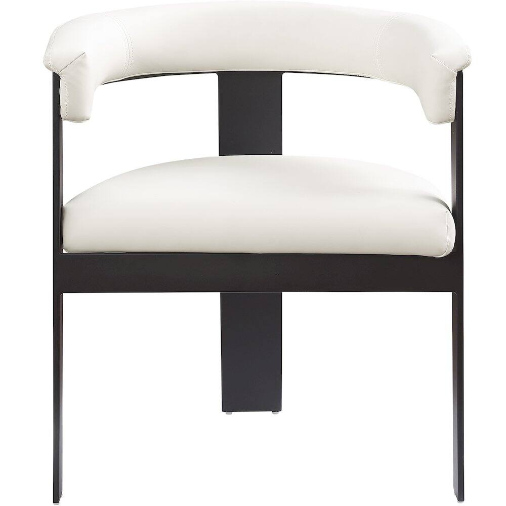 Alt View 2. Meridian Furniture - Romeo Cream Vegan Leather Dining Chair, Set of 2 - Beige.