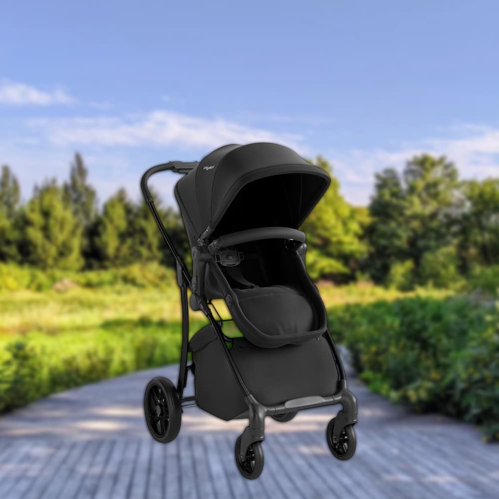 Hivvago - Convertible Baby Stroller with Reversible Seat and Bassinet Function - Black