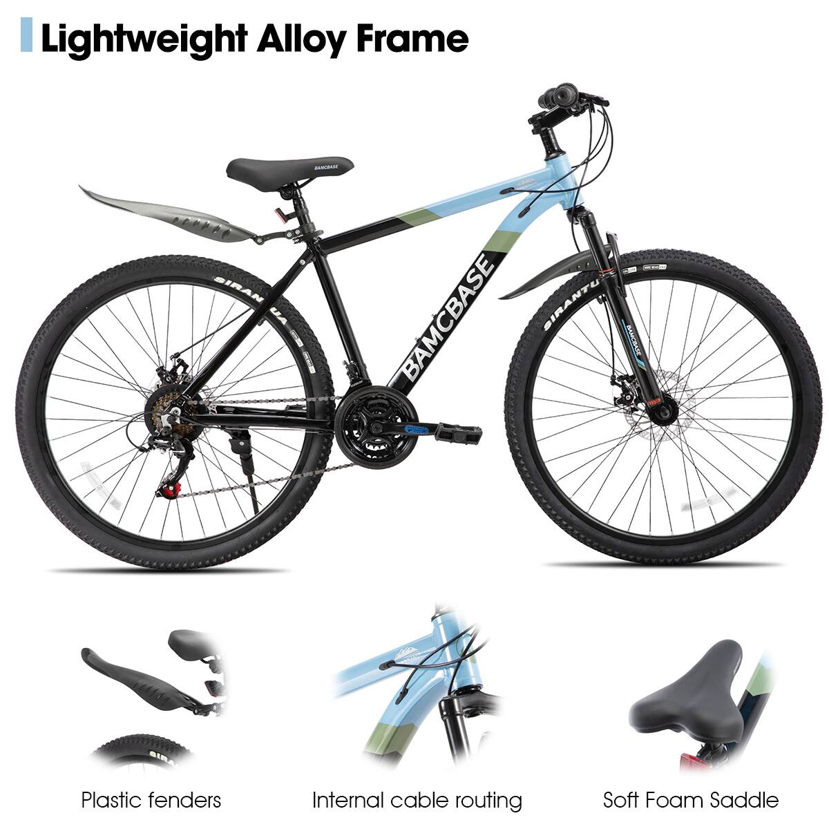 Lightweight Alloy Frame  
SOREBANE SIRAN UA BAMCBASE SIRANTU BAMCBASE  
Plastic fenders  
Internal cable routing  
Soft Foam Saddle