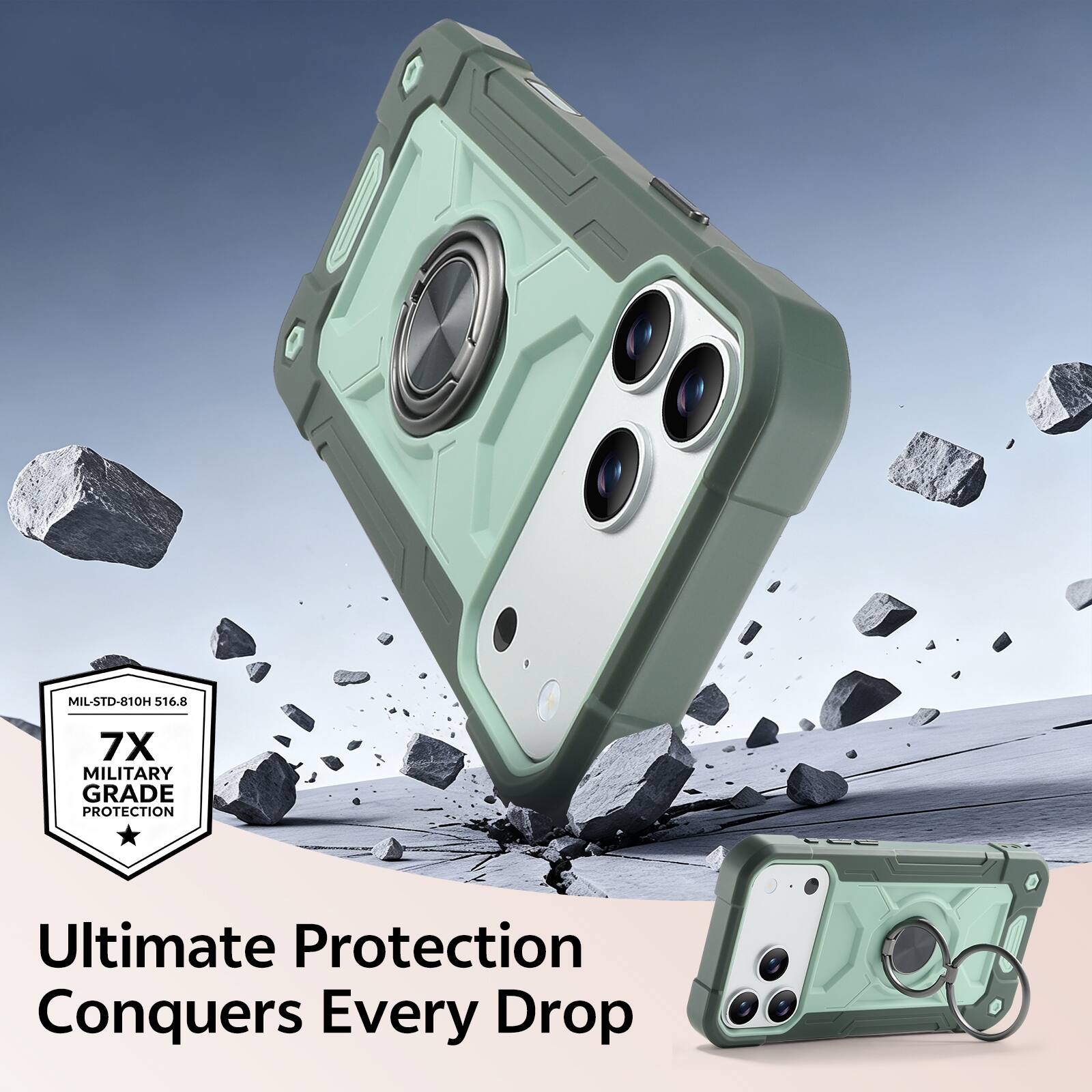 MIL-STD-810H 516.8 7X MILITARY GRADE PROTECTION

Ultimate Protection Conquers Every Drop