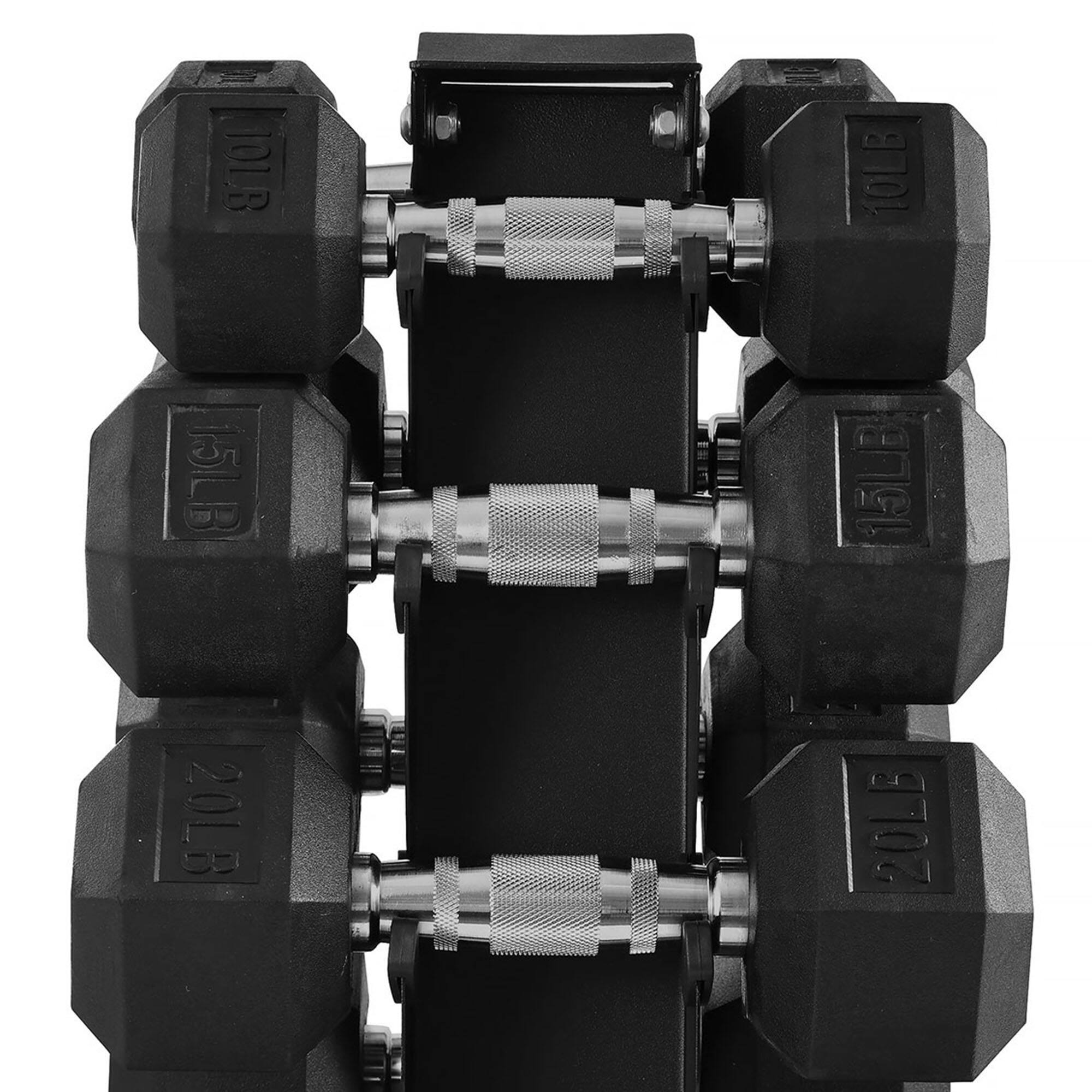 BalanceFrom Fitness BalanceFrom Dumbbell Set with Stand, Rubber